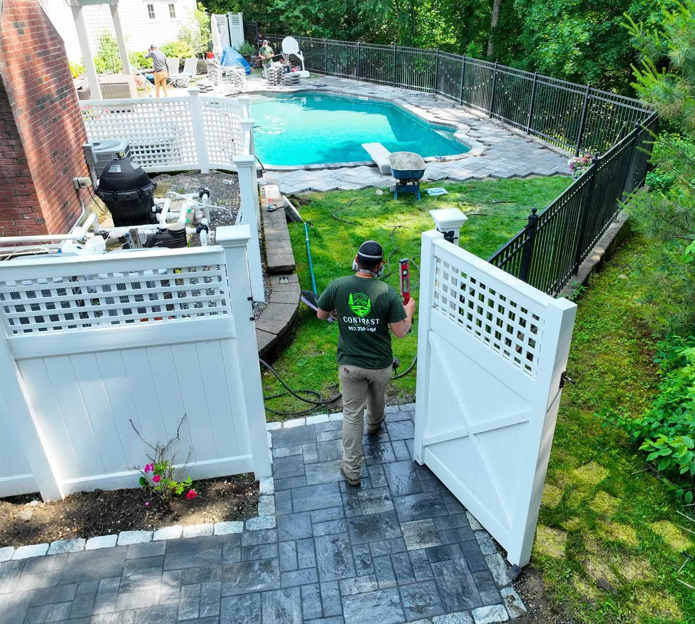 Outdoor landscaping and construction project in the Contrast Landscape project gallery