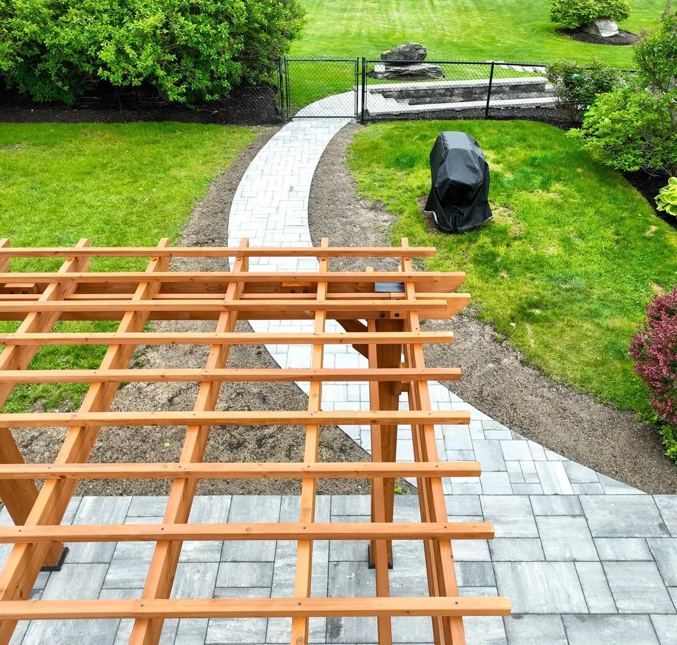 Pergola Shades project in the Contrast Landscape project gallery