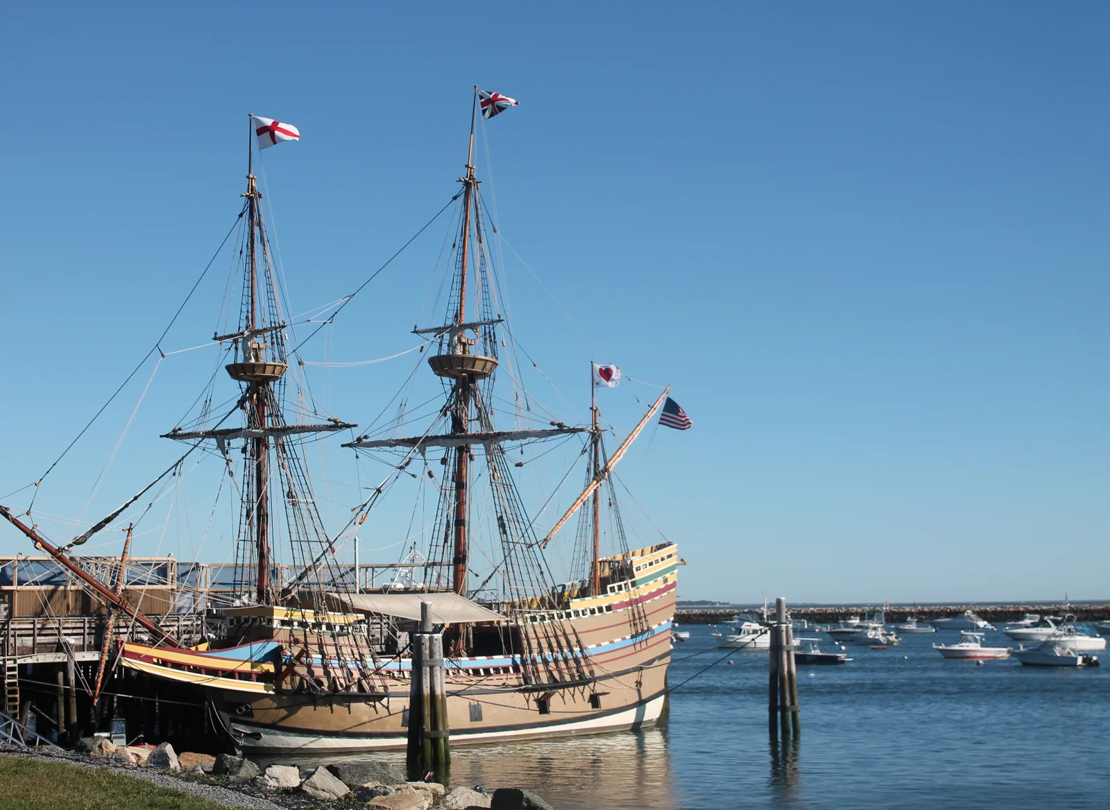 Mayflower II at Plymouth Harbor, photographed by Ltam46